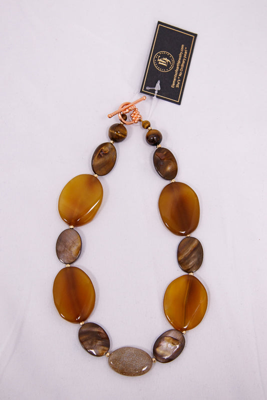 Earthy Yellow Mother Of Pearl Necklace