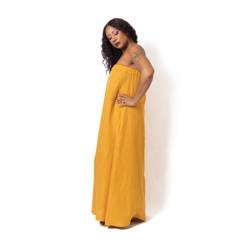 Yellow Long dress for women